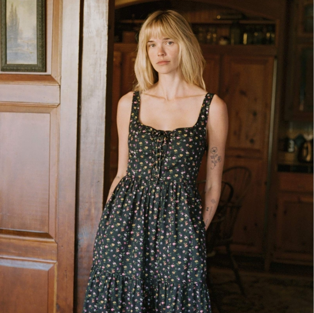 Christy Dawn Floral Black Maxi Dress